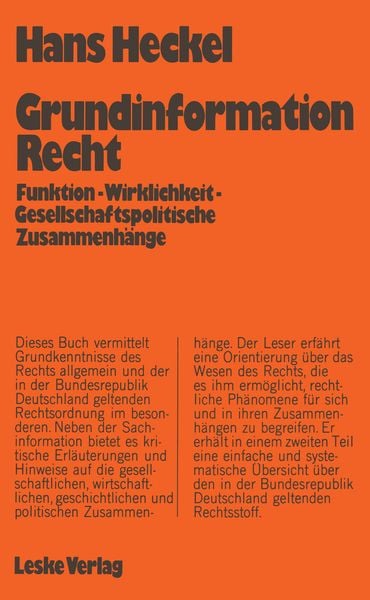 Produktbild: Grundinformation Recht