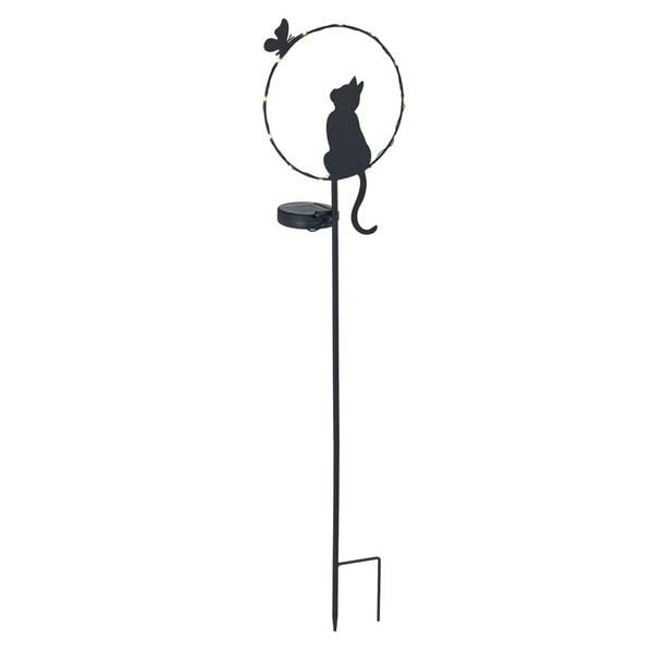 Produktbild: LED Gartenstecker Katze Solar, solarbetriebene Gartenbeleuchtung
