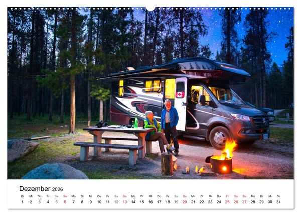 Produktbild: KANADA Mit dem Camper quer durch die Rockies (Wandkalender 2026 DIN A2 quer), CALVENDO Monatskalender