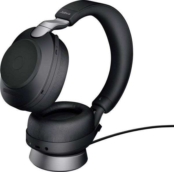 Produktbild: Jabra Evolve2 85 UC Telefon Over Ear Headset Bluetooth&reg;, kabelgebunden Stereo Schwarz Mikrofon-Rauschunterdr&uuml;ckung Lautst&auml;rkeregelung, Batterielad
