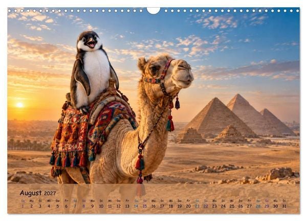 Produktbild: Pinguins gro&szlig;e Weltreise (Wandkalender 2027 DIN A3 quer), CALVENDO Monatskalender
