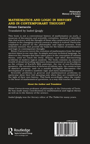 Produktbild: Mathematics and Logic in History and in Contemporary Thought