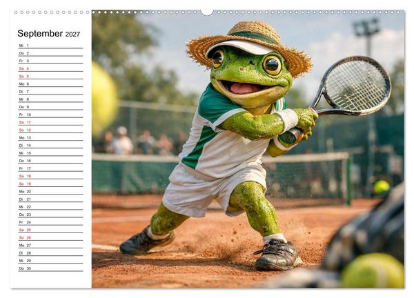 Produktbild: Sportfrosch (Wandkalender 2027 DIN A2 quer), CALVENDO Monatskalender