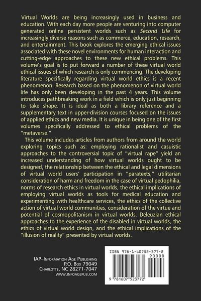 Produktbild: Emerging Ethical Issues of Life in Virtual Worlds (PB)