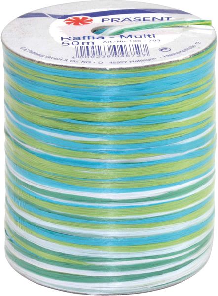 Multicolour Spule Türkis/Weiß/Grün 50m