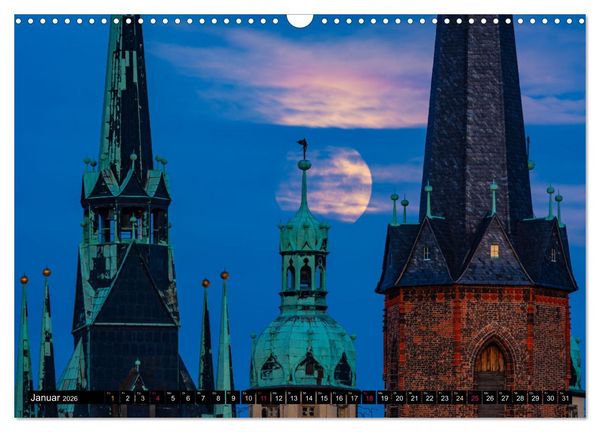 Produktbild: Halle-Luna - Monds&uuml;chtig in Halle-Saale (Wandkalender 2026 DIN A3 quer), CALVENDO Monatskalender