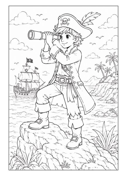 Produktbild: Piraten Malbuch f&uuml;r Kinder von 6&ndash;10 Jahren mit 50 spannenden Ausmalbildern