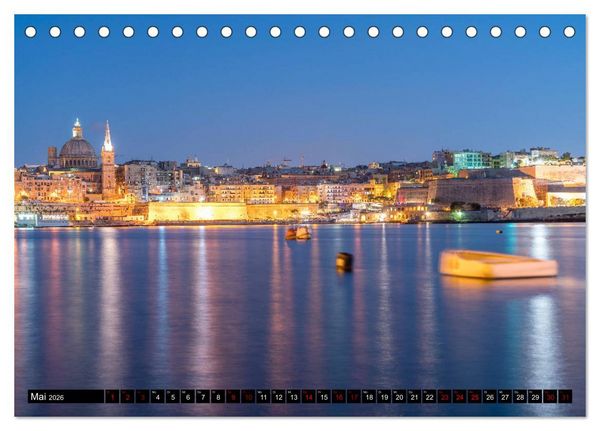 Produktbild: Valletta - Malta (Tischkalender 2026 DIN A5 quer), CALVENDO Monatskalender
