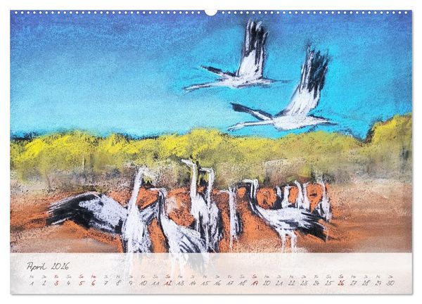 Produktbild: Gemalter K&uuml;stenzauber - Mit Pinsel und Farbe entlang der deutschen K&uuml;ste (Wandkalender 2026 DIN A2 quer), CALVENDO Monatskalender