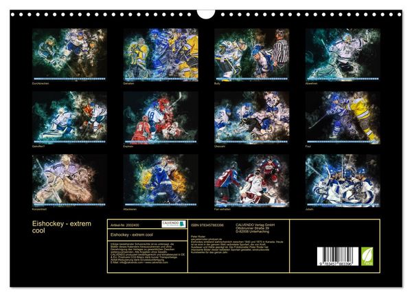 Produktbild: Eishockey - extrem cool (Wandkalender 2026 DIN A3 quer), CALVENDO Monatskalender