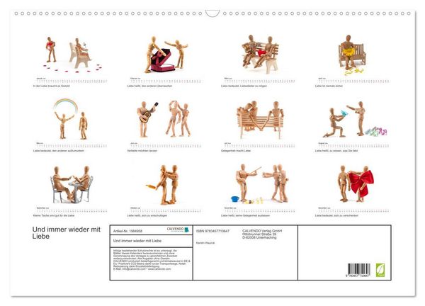 Produktbild: Und immer wieder mit Liebe (Wandkalender 2026 DIN A2 quer), CALVENDO Monatskalender
