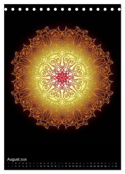 Produktbild: Mandala-Kalender 2026 (Tischkalender 2026 DIN A5 hoch), CALVENDO Monatskalender