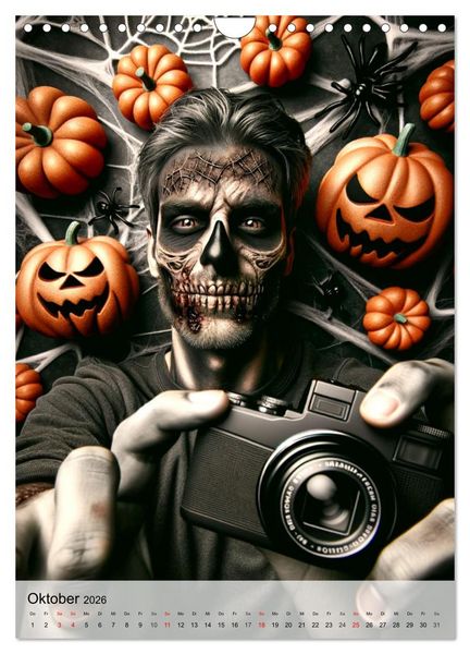 Produktbild: Zombie Selfies - Ein humorvoller Blick auf das untote Dasein (Wandkalender 2026 DIN A4 hoch), CALVENDO Monatskalender