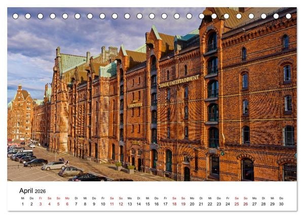 Produktbild: Hamburger Ansichten (Tischkalender 2026 DIN A5 quer), CALVENDO Monatskalender