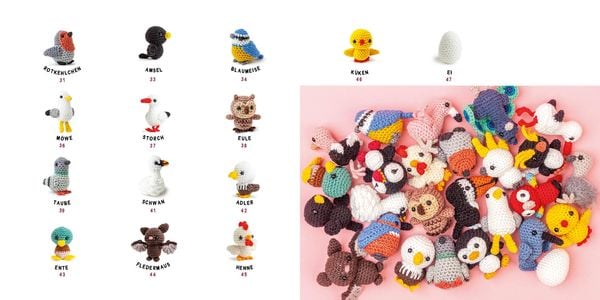 Produktbild: Mini-Amigurumis &ndash; S&uuml;&szlig;e V&ouml;gelchen