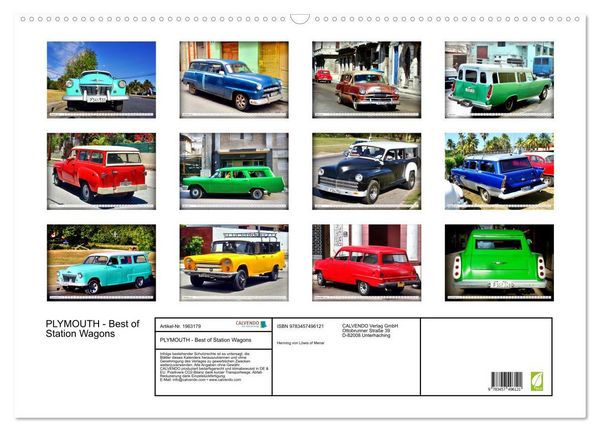 Produktbild: PLYMOUTH - Best of Station Wagons (Wandkalender 2026 DIN A2 quer), CALVENDO Monatskalender