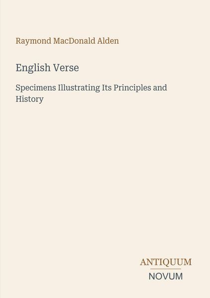 Produktbild: English Verse