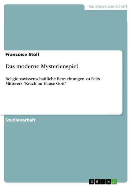 Produktbild: Das moderne Mysterienspiel