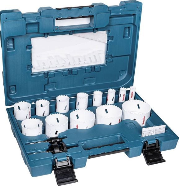 Produktbild: Makita D-63993 Lochs&auml;gen-Set 16 mm, 19 mm, 22 mm, 25 mm, 32 mm, 35 mm, 37 mm, 44 mm, 51 mm, 57 mm, 64 mm, 68 mm, 76 mm 1 St.