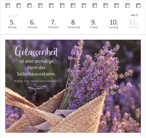 Produktbild: Postkartenkalender 365 Tage Gelassenheit 2027