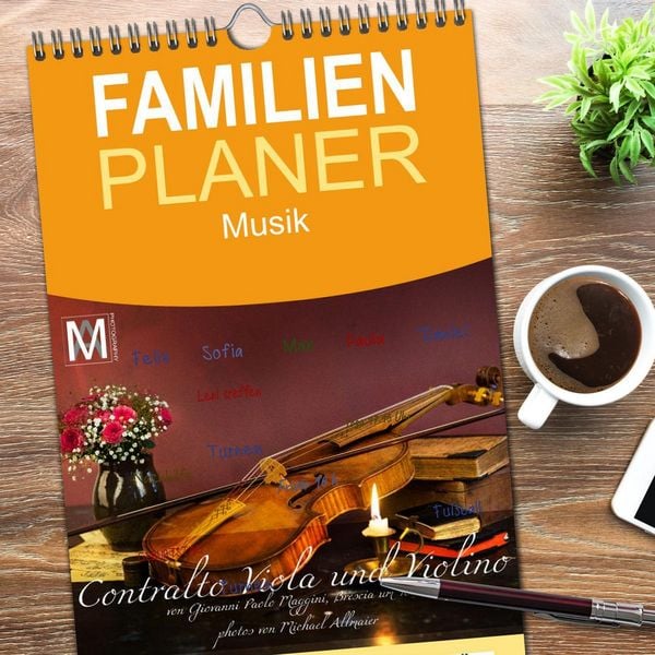 Produktbild: Familienplaner 2026 - Centralto Viola und Violino mit 5 Spalten (Wandkalender, 21 x 45 cm) CALVENDO