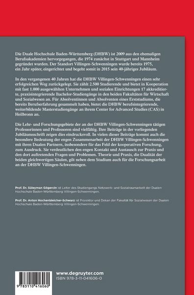 Produktbild: 40 Jahre Duales Studium. Festschrift