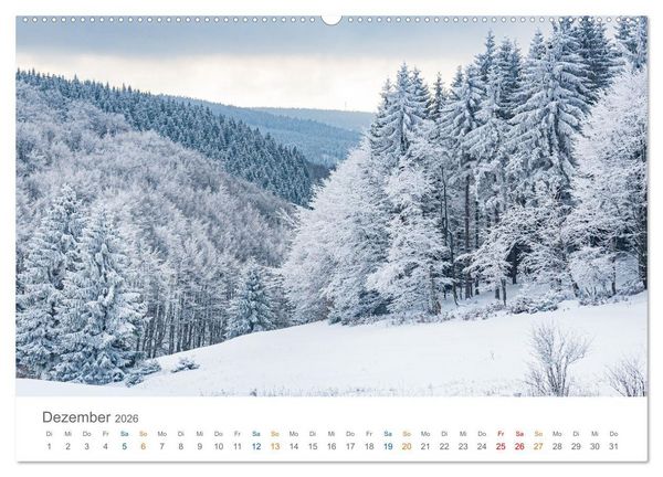 Produktbild: Rennsteig - Weitwanderweg (Wandkalender 2026 DIN A2 quer), CALVENDO Monatskalender