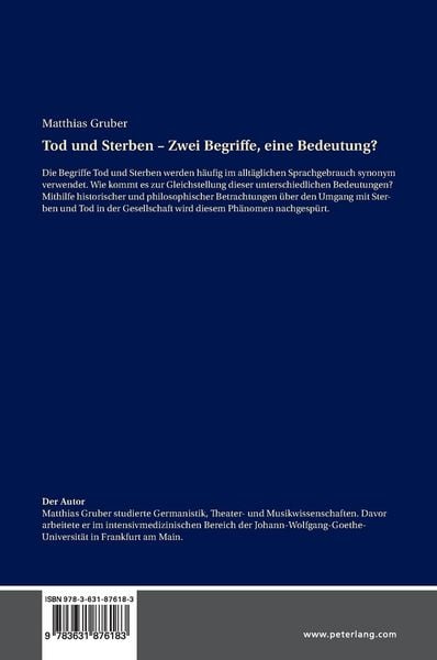 Produktbild: Tod und Sterben &ndash; Zwei Begriffe, eine Bedeutung?