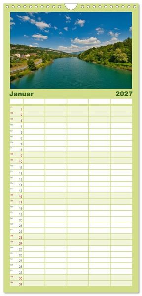 Produktbild: Familienplaner 2027 - Frankreichs Natursch&ouml;nheiten mit 5 Spalten (Wandkalender, 21 x 45 cm) CALVENDO