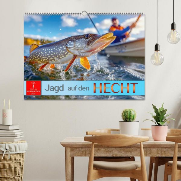 Produktbild: Jagd auf den Hecht (Wandkalender 2026 DIN A2 quer), CALVENDO Monatskalender