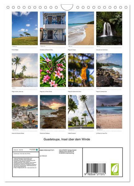 Produktbild: Guadeloupe, Insel &uuml;ber dem Winde (Wandkalender 2026 DIN A4 hoch), CALVENDO Monatskalender