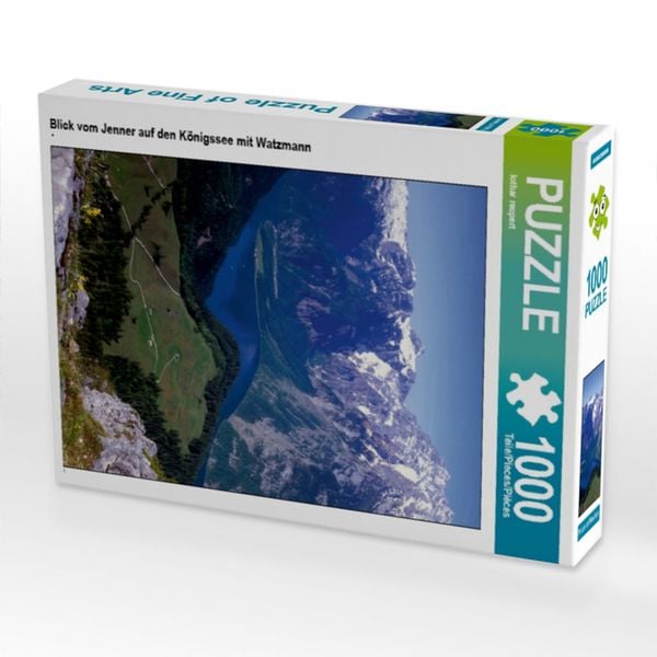 CALVENDO Puzzle Blick vom Jenner auf den Königssee mit Watzmann | 1000 Teile Lege-Größe 64x48cm Foto-Puzzle für glückliche Stunden