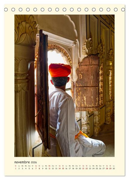 Produktbild: INDE pays aux couleurs &eacute;blouissantes (Calendrier de bureau 2026 DIN A5 horizontal), CALVENDO calendrier mensuel