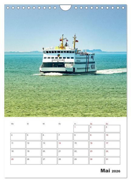 Produktbild: Insel F&ouml;hr - Urlaubsplaner (Wandkalender 2026 DIN A4 hoch), CALVENDO Monatskalender