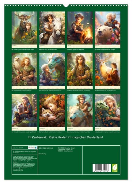 Produktbild: Im Zauberwald. Kleine Helden im magischen Druidenland (hochwertiger Premium Wandkalender 2026 DIN A2 hoch), Kunstdruck in Hochglanz