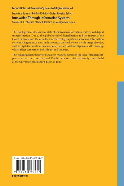 Produktbild: Innovation Through Information Systems