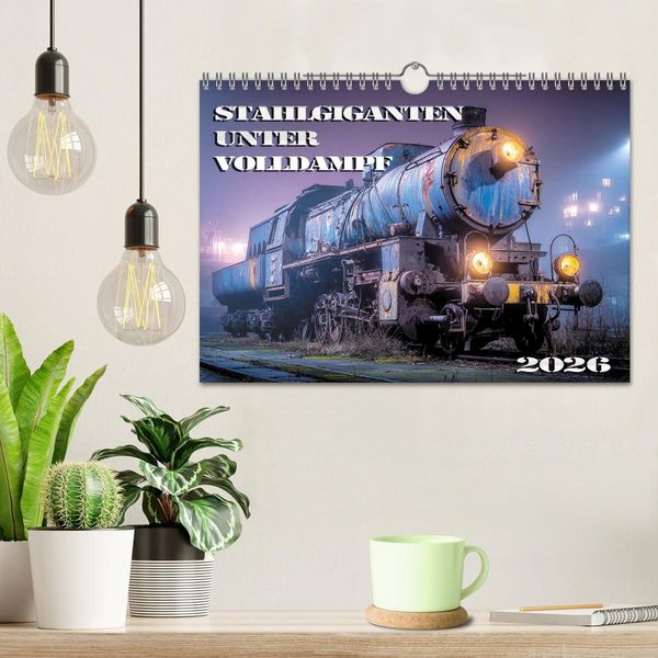 Produktbild: Stahlgiganten unter Dampf (Wandkalender 2026 DIN A4 quer), CALVENDO Monatskalender