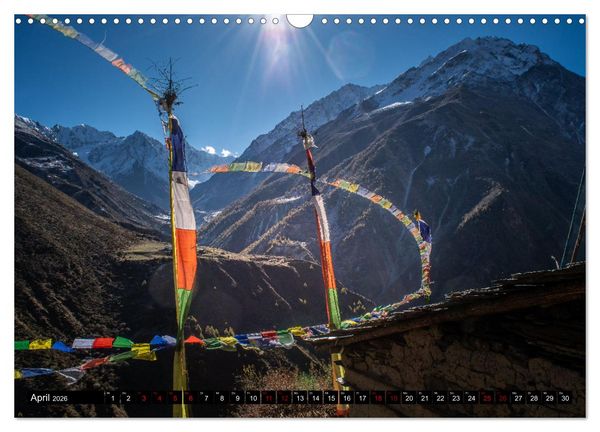 Produktbild: Nepal Tsum Valley - Tal des Gl&uuml;cks (Wandkalender 2026 DIN A3 quer), CALVENDO Monatskalender