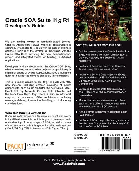 Produktbild: Oracle Soa Suite 11g R1 Developer's Guide