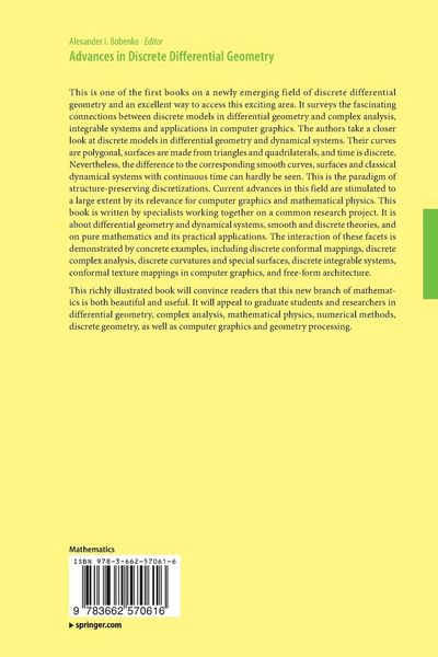 Produktbild: Advances in Discrete Differential Geometry