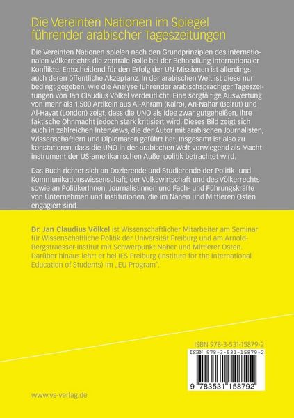 Produktbild: Die Vereinten Nationen im Spiegel f&uuml;hrender arabischer Tageszeitungen