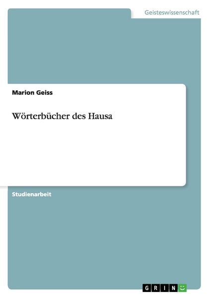 Produktbild: W&ouml;rterb&uuml;cher des Hausa