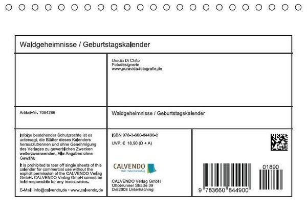 Produktbild: Waldges&auml;nge - Geburtstagskalender (Tischkalender immerw&auml;hrend DIN A5 quer)