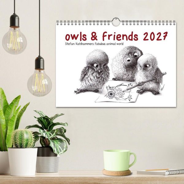 Produktbild: owls & friends 2027 (Wall Calendar 2027 DIN A4 landscape), CALVENDO 12 Month Wall Calendar