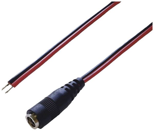 Produktbild: BKL Electronic 075904 DC-Steckverbinder DC-Kupplung - verzinnt 5.5 mm 2.1 mm 1.5 m 1 St. Single