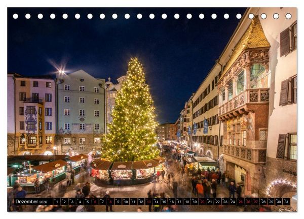 Produktbild: Innsbruck - Stadt in den Alpen (Tischkalender 2026 DIN A5 quer), CALVENDO Monatskalender