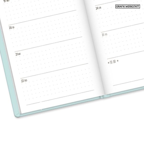 Produktbild: Terminplaner Lederlook 2027 Mint