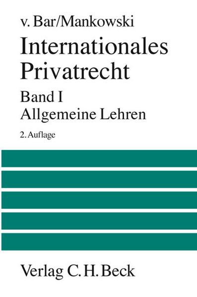 Produktbild: Internationales Privatrecht Bd. 1: Allgemeine Lehren