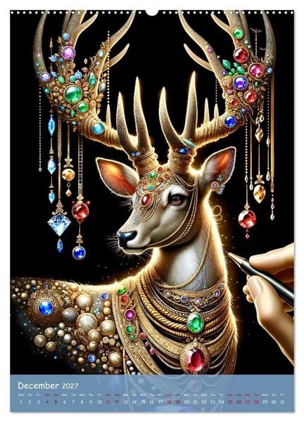 Produktbild: The Art of Power Animals (Wall Calendar 2027 DIN A2 portrait), CALVENDO 12 Month Wall Calendar