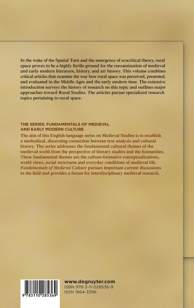 Produktbild: Rural Space in the Middle Ages and Early Modern Age